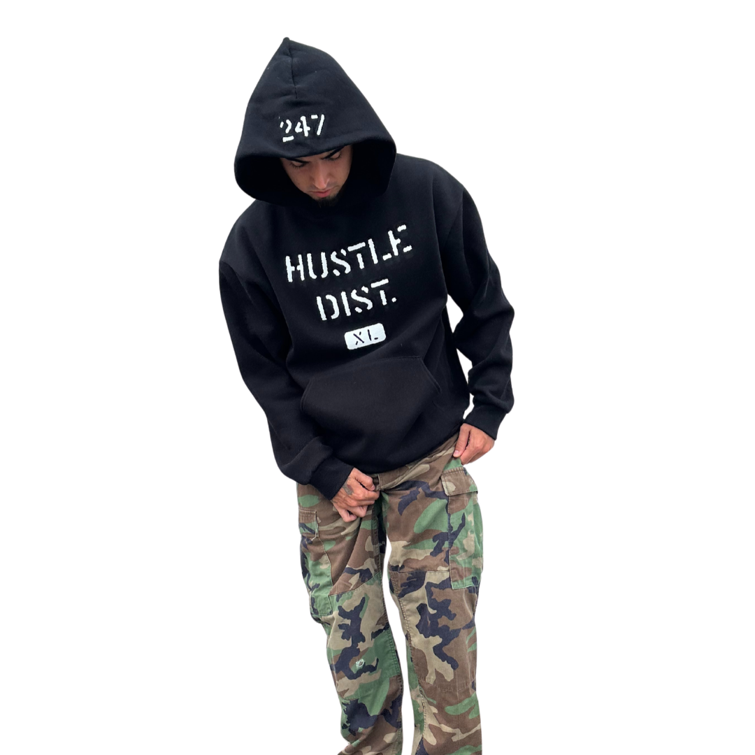 HUSTLE DIST. Hoodie Black