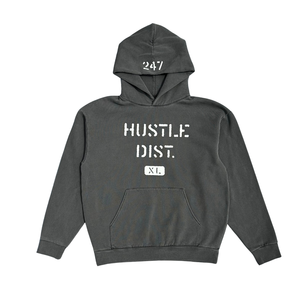 HUSTLE DIST. Hoodie Charcoal