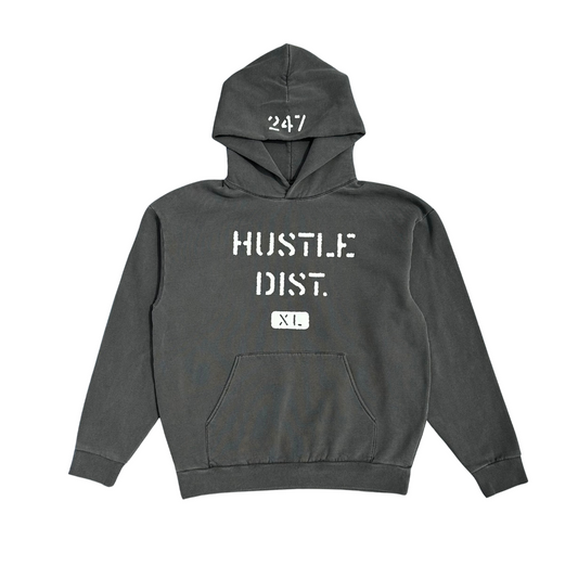 HUSTLE DIST. Hoodie Charcoal