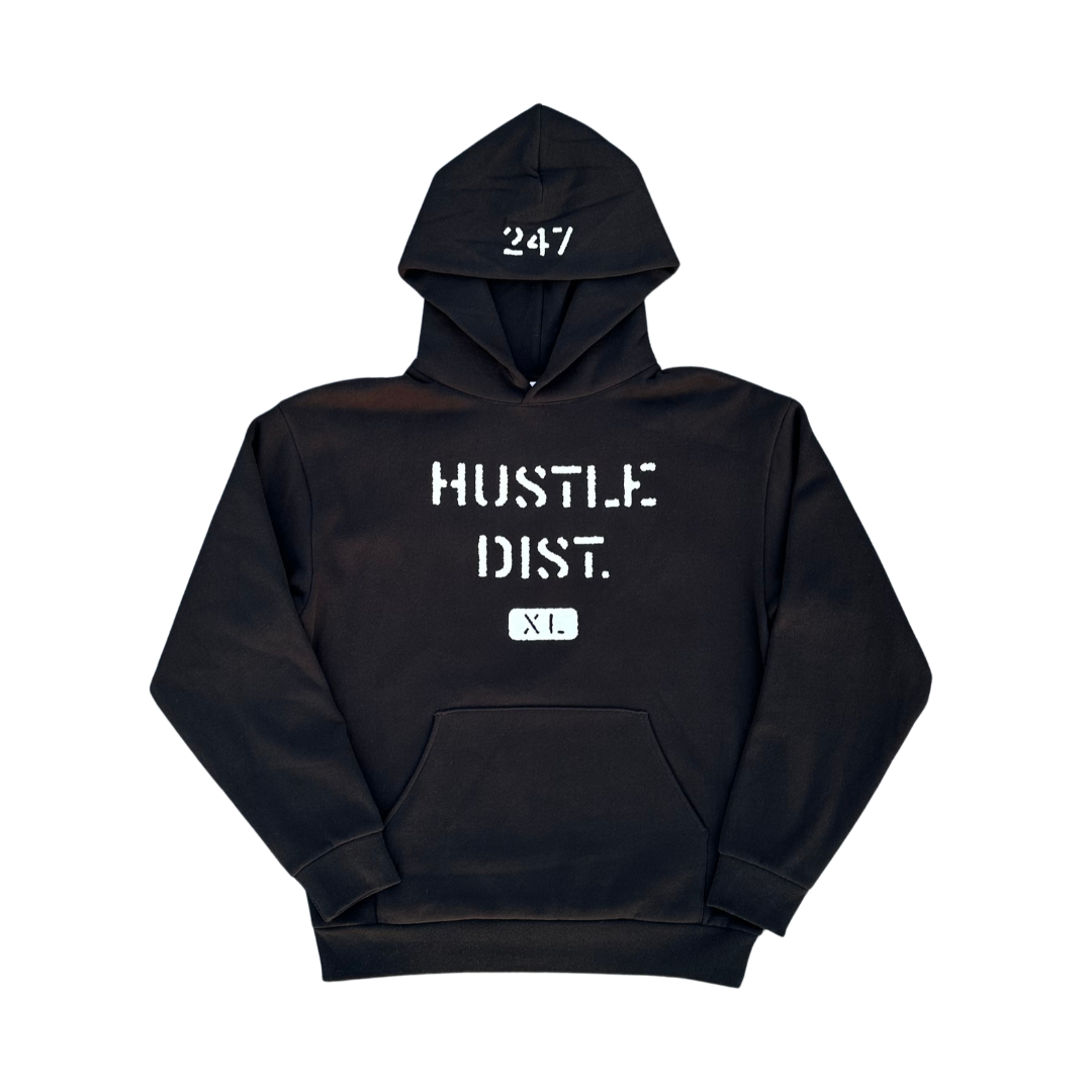 HUSTLE DIST. Hoodie Black